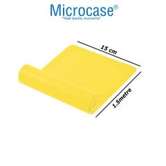 Microcase Pilates Bandı Pilates Egzersiz Spor  Direnç Lastiği Sert Direnç 150cmx15cm -AL4593 Sarı