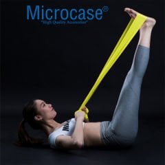 Microcase Pilates Bandı Pilates Egzersiz Spor  Direnç Lastiği Sert Direnç 150cmx15cm -AL4593 Sarı