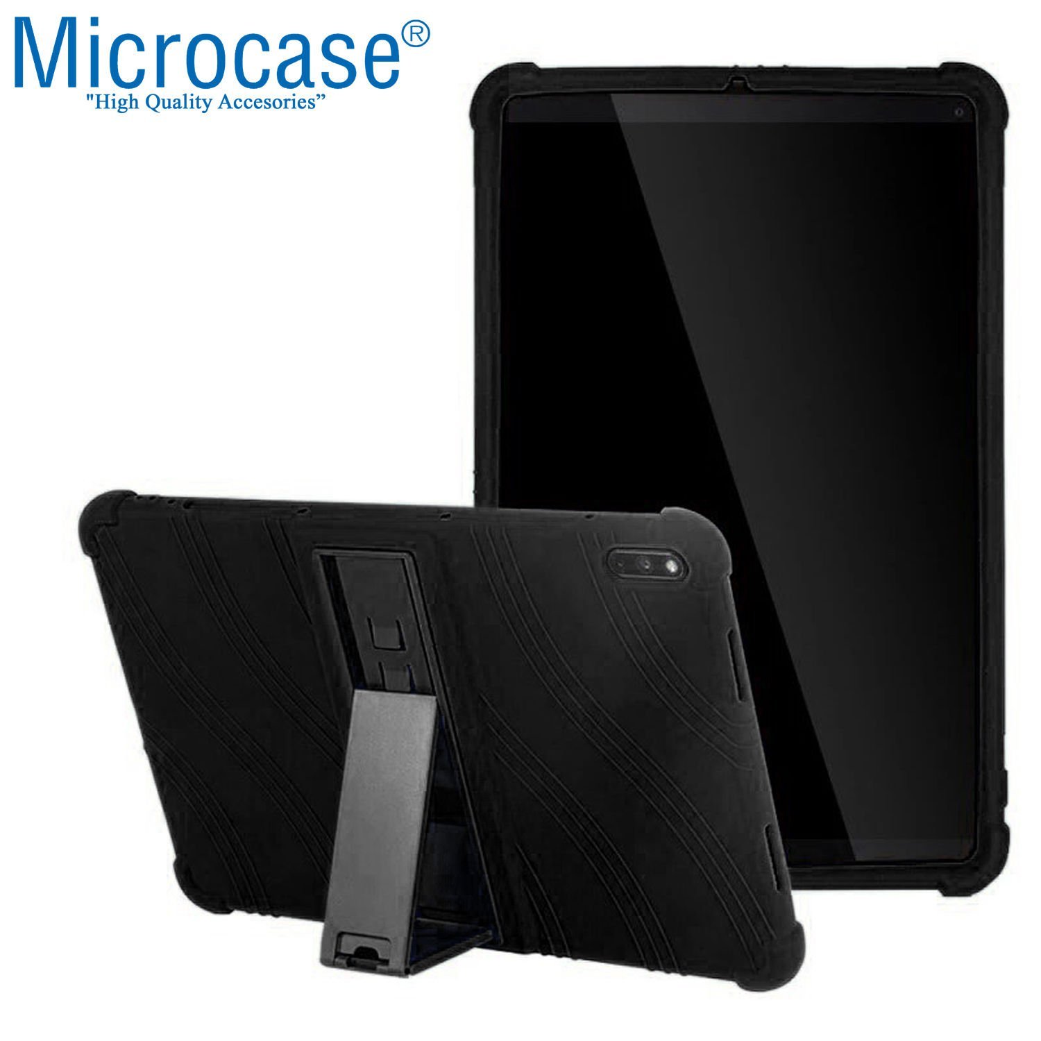 Microcase Huawei Matepad 11 Tablet Standlı Silikon Kılıf - Siyah