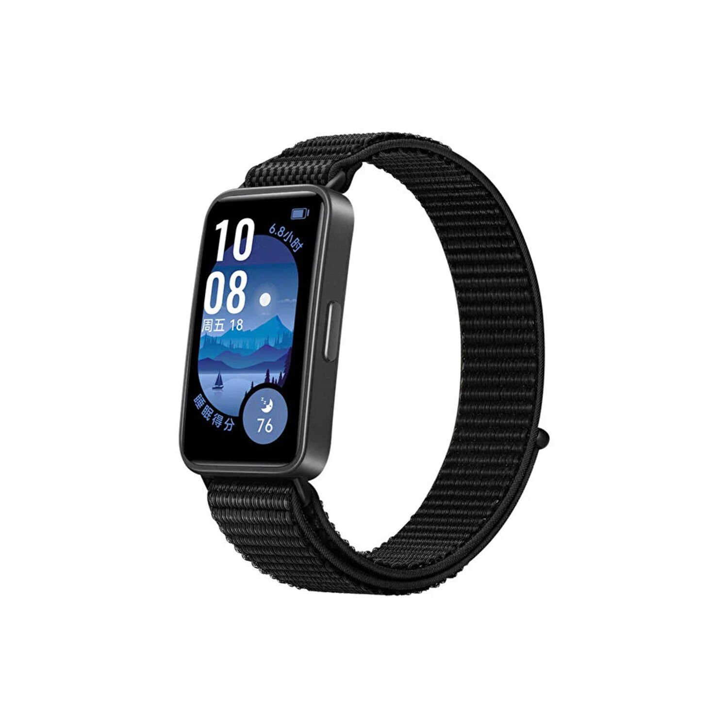Microcase Huawei Band 10 / Band 9 / Band 8 ile Uyumlu Cırtlı Hasır Örgü Kordon Kayış KY6565