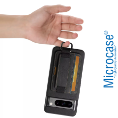 Microcase Google Pixel 9 Pro XL ile Uyumlu Askılıklı Kartlıklı Standlı Deri Kaplama Kılıf-AL5137