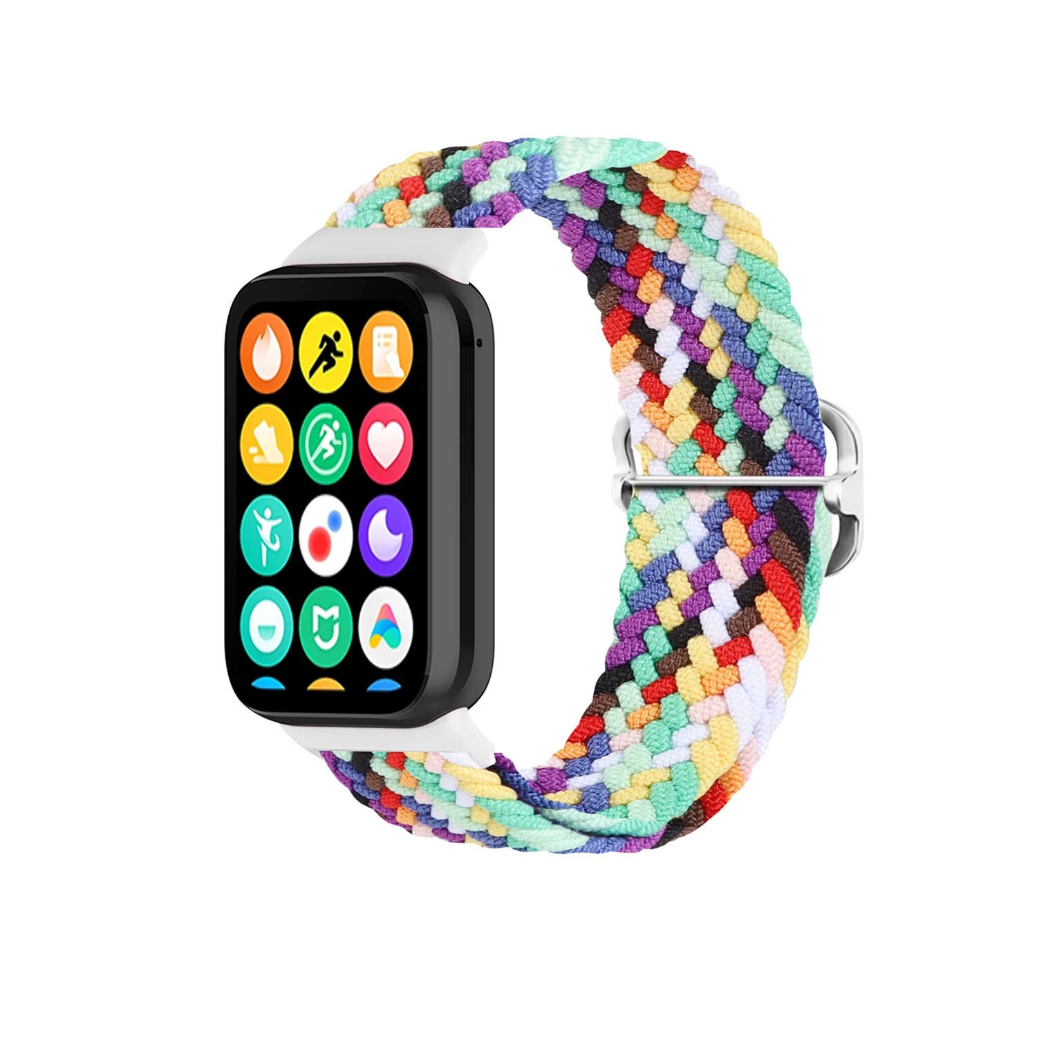 Microcase Huawei Band 10 / Band 9 / Band 8 ile Uyumlu Elastik Örgülü Kordon Kayış KY6566
