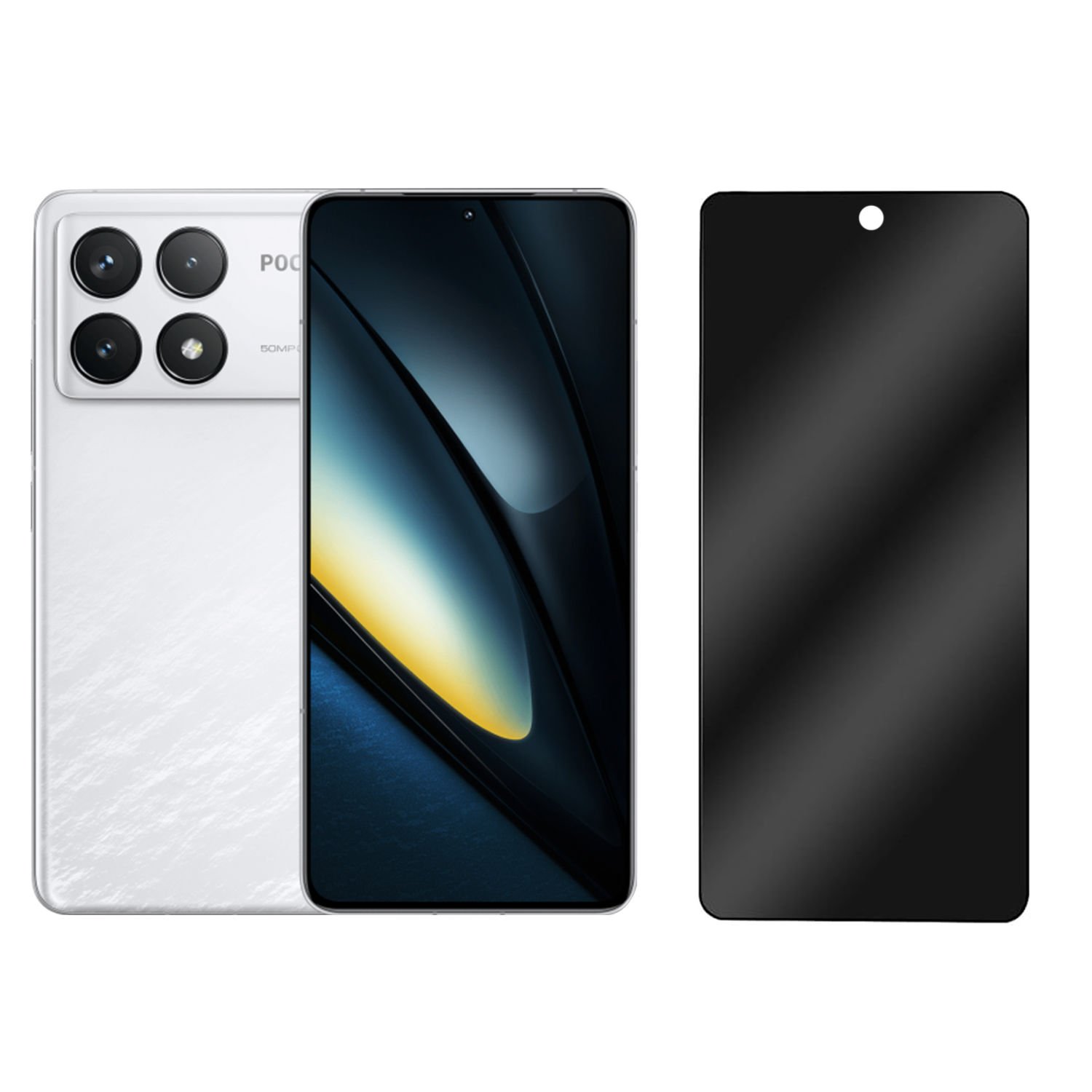 Microcase Poco F6 Pro  / Xiaomi Redmi K70 Pro  Privacy Gizlilik Filtreli Tam Kaplayan Tempered Cam - AL3125