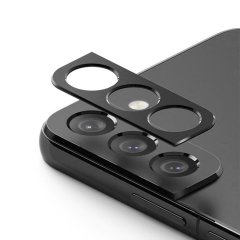 Microcase Samsung S21 FE Kamera Lens Koruma Halkası - Kapalı Tasarım Siyah