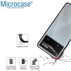 Microcase Xiaomi Poco X4 Pro 5G Luna Serisi Köşe Korumalı Sert Rubber Kılıf - Siyah