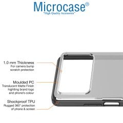 Microcase Xiaomi Poco X4 Pro 5G Luna Serisi Köşe Korumalı Sert Rubber Kılıf - Siyah