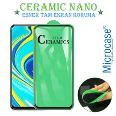 Microcase Xiaomi Redmi Note 9S Tam Kaplayan Esnek Ceramic Nano Ekran Koruma - Siyah