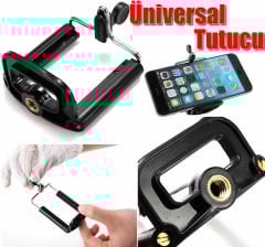 Tripod-Monopod için Üniversal Telefon Tutucu
