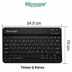 Microcase Xiaomi mi pad 6 11 inch Tablet  Kot Desenli Tablet Çanta+Türkçe Bluetooth Klavye+Mouse+Tablet Standı-AL8129
