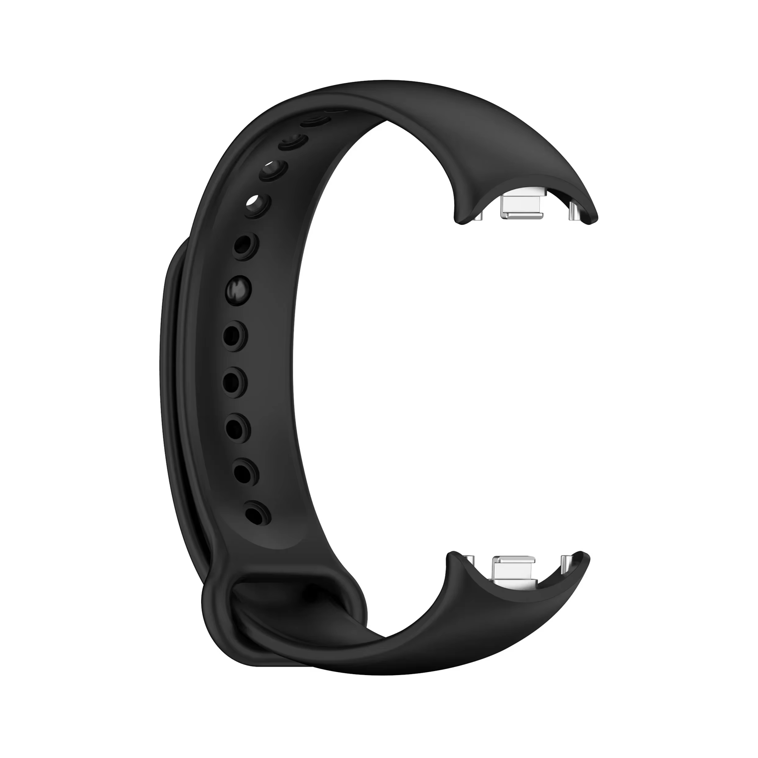 Microcase Xiaomi Mi Band 8/Mi Band 9 ile Uyumlu Delikli Silikon Kordon Kayış - KY6551