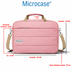 Microcase Macbook Air 15 inch M3 2024 ile Uyumlu Tablet Notebook Macbook Evrak Çantası 14 inch Pembe AL5496