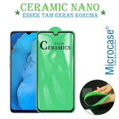 Microcase Oppo Reno 3 - Oppo A91 Tam Kaplayan Esnek Ceramic Nano Ekran Koruma - Siyah
