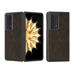 Microcase Honor Magic V2 için Deri Desenli Plastik Koruma Kılıf - AL3156