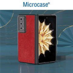 Microcase Honor Magic V2 için Deri Desenli Plastik Koruma Kılıf - AL3156