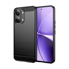 Microcase POCO 8X Pro Max 5G /  / Redmi Turbo 5 MAX 5G ile Uyumlu Brushed Carbon Fiber Silikon Kılıf - Siyah AL3332