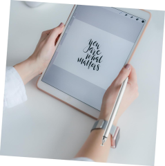 Microcase Universal Telefon Tablet iPad Metalik Gri 2in1 Disk Uçlu Stylus Pen Dokunmatik Kalem - AL3466