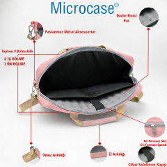 Microcase Macbook Air 13 inch M4 2025 ile Uyumlu Tablet Notebook Macbook Evrak Çantası Pembe AL5496
