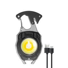 Microcase Çok Fonksiyonlu Anahtarlık Tip Çakmaklı Şarjlı Led Kamp Lambası Acil Durum Feneri AL4567