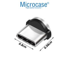 Microcase Yuvarlak Manyetik Mıknatıslı  Şarj Kablosu  Ucu Type-C-AL4636