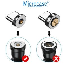 Microcase Yuvarlak Manyetik Mıknatıslı  Şarj Kablosu  Ucu Type-C-AL4636