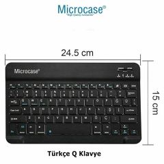 Microcase Xiaomi Redmi Pad Se 8.7 inch Tablet  Uyumlu Tablet Çanta+Türkçe Bluetooth Klavye+Mouse+Tablet Standı-Siyah AL8128