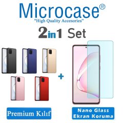 Microcase Samsung Galaxy A81 Premium Matte Silikon Kılıf + Nano Esnek Ekran Koruma Filmi