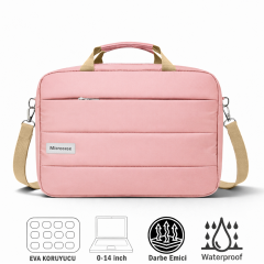 Microcase Samsung Galaxy Tab S8 Ultra SM-T900 14.6'' ile Uyumlu Tablet Notebook Macbook Evrak Çantası Pembe AL5496