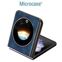 Microcase Tecno Phantom V Flip için Deri Desenli Plastik Koruma Kılıf - AL3156