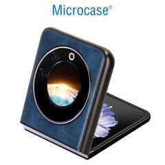 Microcase Tecno Phantom V Flip için Deri Desenli Plastik Koruma Kılıf - AL3156