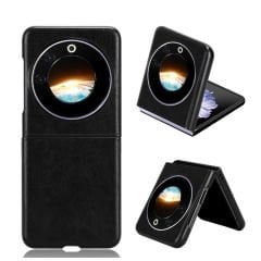 Microcase Tecno Phantom V Flip için Deri Desenli Plastik Koruma Kılıf - AL3156