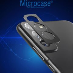 Microcase Samsung Galaxy S23 Kamera Lens Koruma Halkası - Kapalı Tasarım Siyah AL3401
