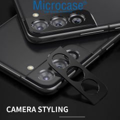 Microcase Samsung Galaxy S23 Kamera Lens Koruma Halkası - Kapalı Tasarım Siyah AL3401