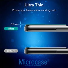 Microcase Samsung Galaxy S23 Kamera Lens Koruma Halkası - Kapalı Tasarım Siyah AL3401