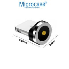 Microcase Yuvarlak Manyetik Mıknatıslı  Şarj Kablosu  Ucu Lightning-AL4635