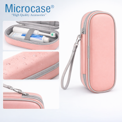 Microcase Şarjlı Diş Fırçaları için Askılıklı Seyahat Saklama Çantası Koruma Kabı Kutusu Pembe 2 ADET AL5571