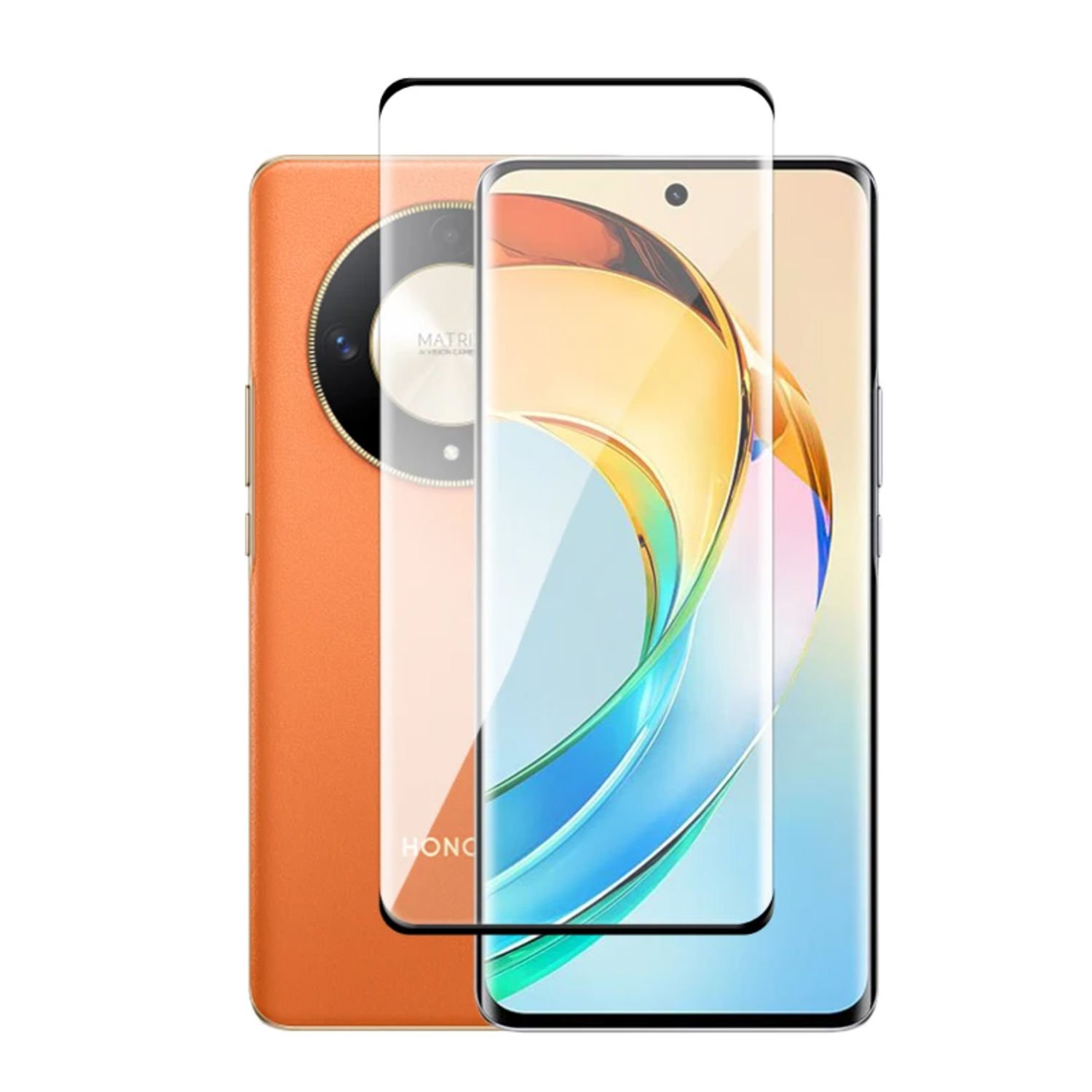 Microcase Honor X9B 5G / Honor Magic 6 Lite  3D Curved Tam Kaplayan Kavisli Tempered Cam Ekran Koruyucu - AL3282