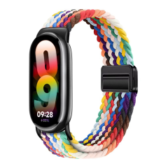 Microcase Xiaomi Mi Band 8/Mi Band 9 ile Uyumlu 205mm Esnek Hasır Örgü Kordon Kayış - KY6553