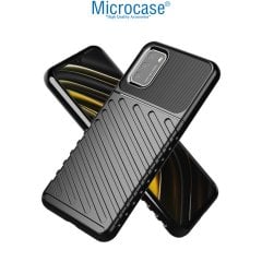 Microcase Xiaomi Poco M3 Pro Thunder Serisi Darbeye Dayanıklı Silikon Kılıf - Siyah