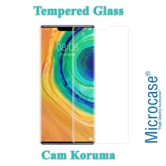 Microcase Huawei Mate 30 Pro Elektrocase Serisi Kamera Korumalı Silikon Kılıf - Siyah + Tempered Glass Cam Koruma