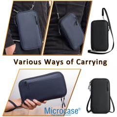 Microcase Unisex Su Geçirmez Çok Amaçlı Seyehat Pasaport Çok Gözlü Organizer Çanta AL4863Y