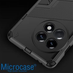 Microcase Xiaomi Poco X5 5G/Redmi Note 12 5G Matrix Serisi Armor Standlı Perfect Koruma Kılıf - Siyah AL3416