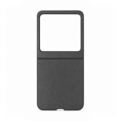 Microcase Motorola Razr 60 için Deri Desenli Plastik Koruma Kılıf - AL3156