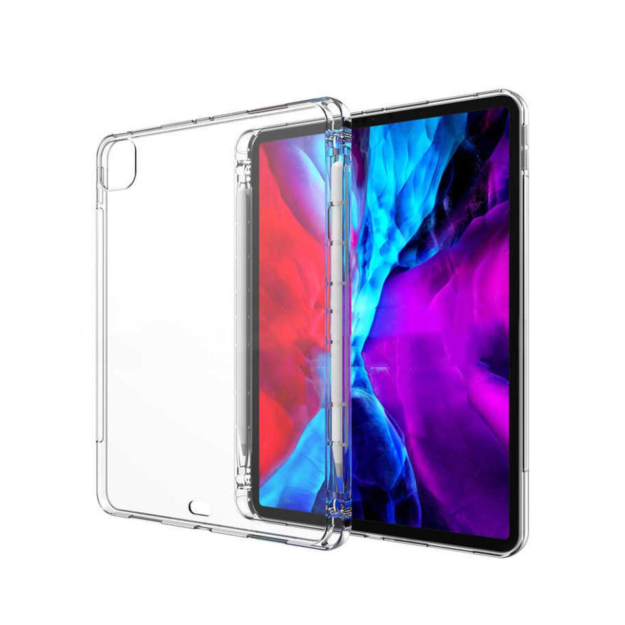 Microcase iPad Pro 12.9 2021 5.Nesil Kalem Koymalı Silikon Kılıf - Şeffaf