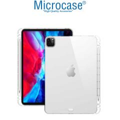 Microcase iPad Pro 12.9 2021 5.Nesil Kalem Koymalı Silikon Kılıf - Şeffaf