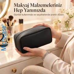 Microcase Su Geçirmez 6 Bölmeli Çift Fermuarlı Makyaj ve Kozmetik Çantası AL5421
