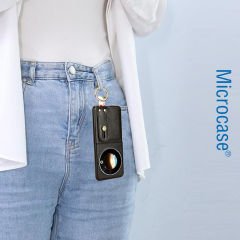 Microcase Tecno Phantom V Flip için Askılıklı Deri Kaplama Kılıf - AL4271