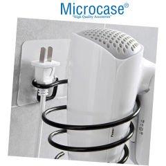 Microcase  Yapışkanlı  Spiral Yaylı Saç Kurutma Fön Makinası Tutucu Askılığı -AL4816