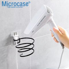 Microcase  Yapışkanlı  Spiral Yaylı Saç Kurutma Fön Makinası Tutucu Askılığı -AL4816