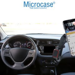 Microcase Torpido Üstü Vantuzlu Manyetik  Araç İçi Telefon Tutucu-AL4601 Siyah