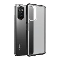 Microcase Xiaomi Redmi Note 11 Global 2022 Luna Serisi Köşe Korumalı Sert Rubber Kılıf - Siyah